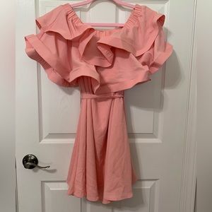 NWT Pink Ruffle Chicwish Dress